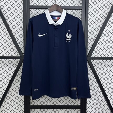 Manga-longa Retrô Seleção da França Home 2014/15